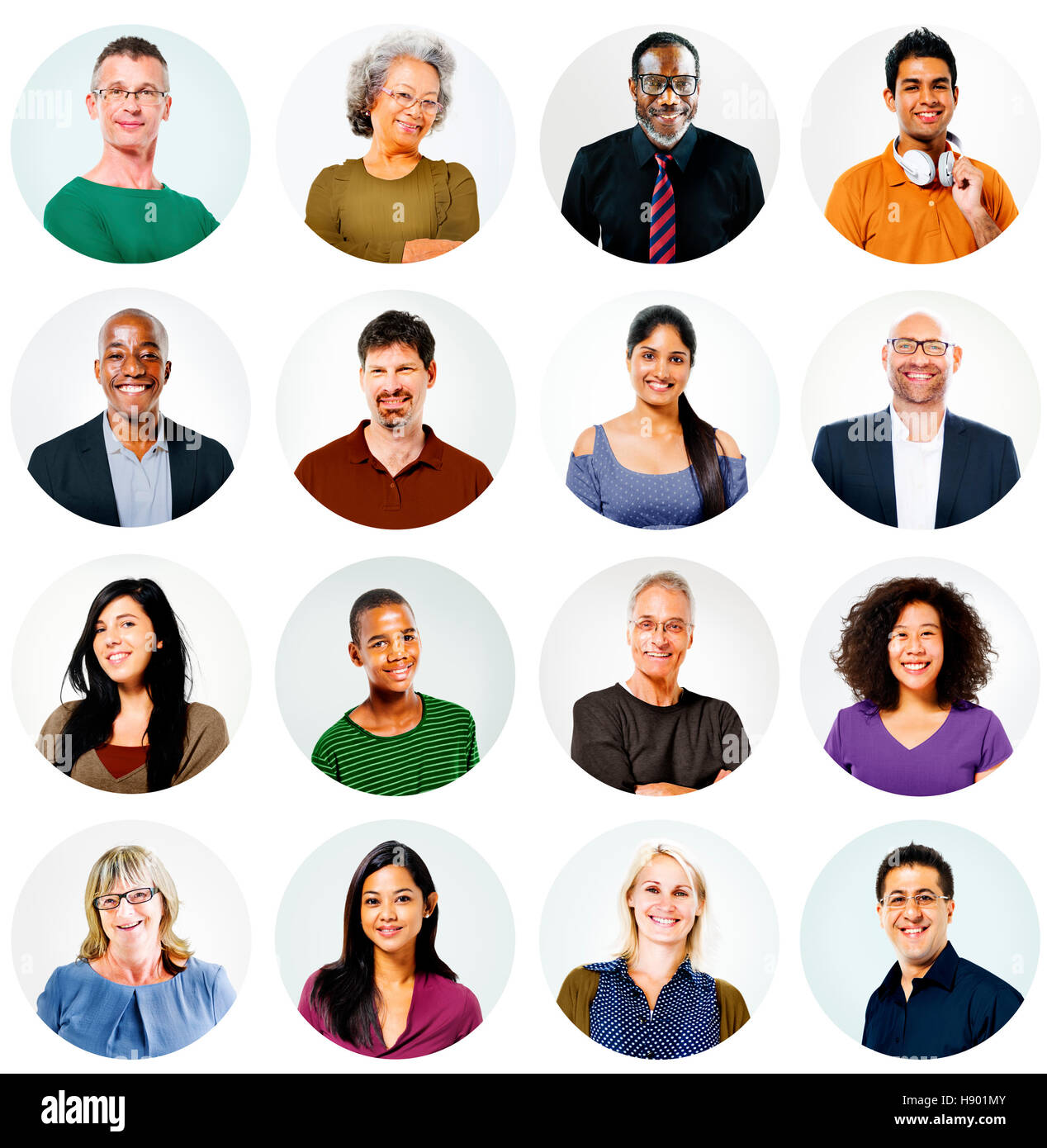 Las personas con diversidad multiétnica variación concepto casual Foto de stock