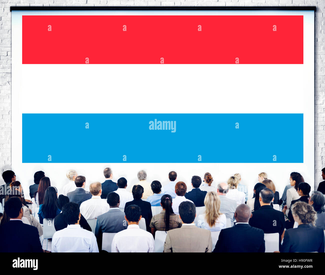 Luxemburgo Bandera Nacional Gobierno libertad libertad concepto Foto de stock