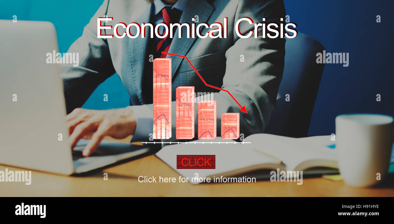 Problemas de riesgo depresión deflación quiebra concepto Fotografía de