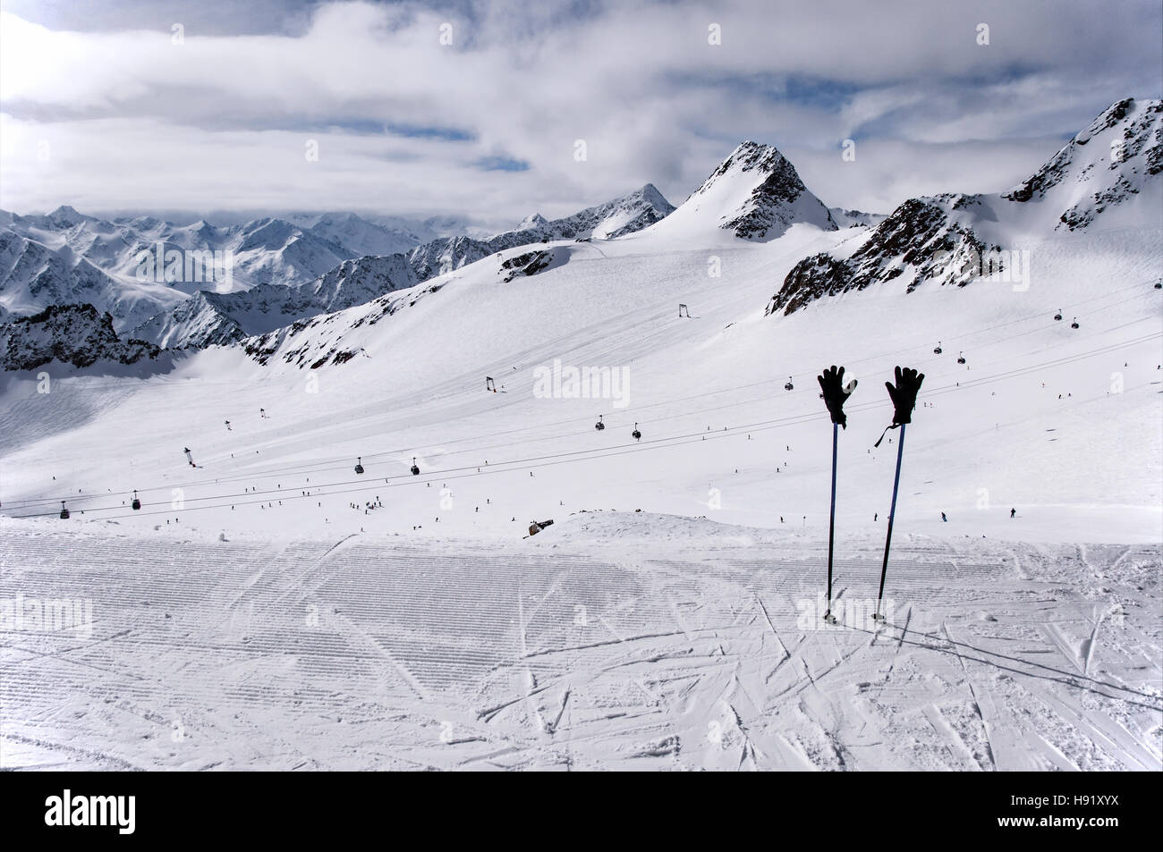 Guantes De Esquí Para Esquiar En Invierno Fotos, retratos