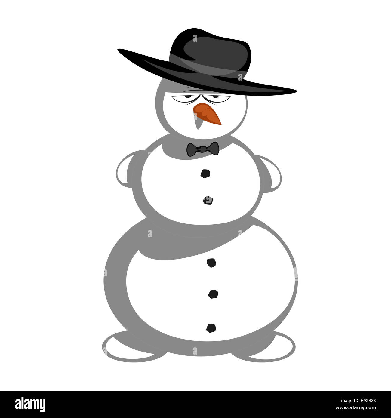 Gangster edition (muñeco de nieve con corbata y sombrero de gángster  Fotografía de stock - Alamy