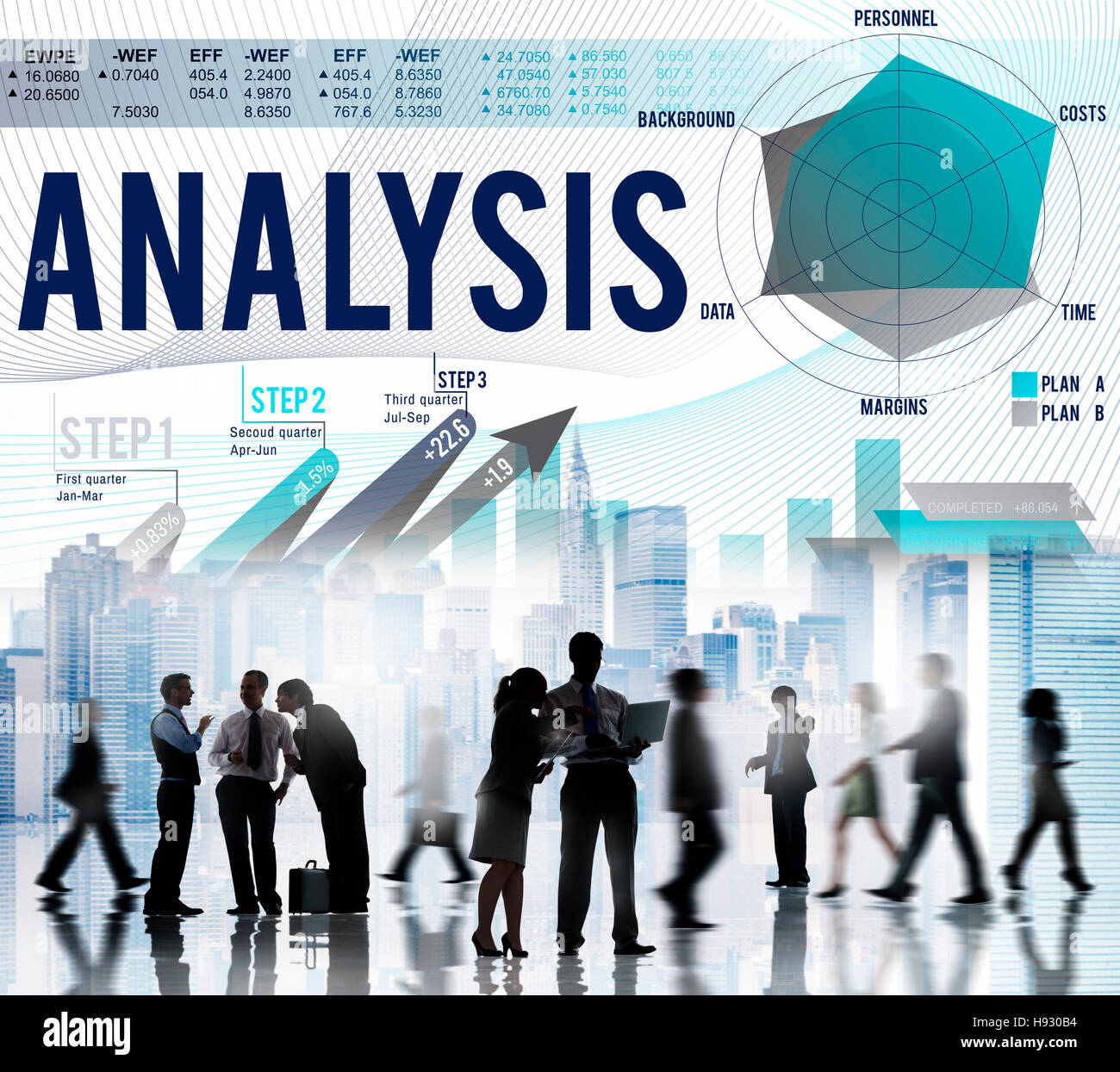 El análisis de los datos de almacenamiento Concepto de información Foto de stock