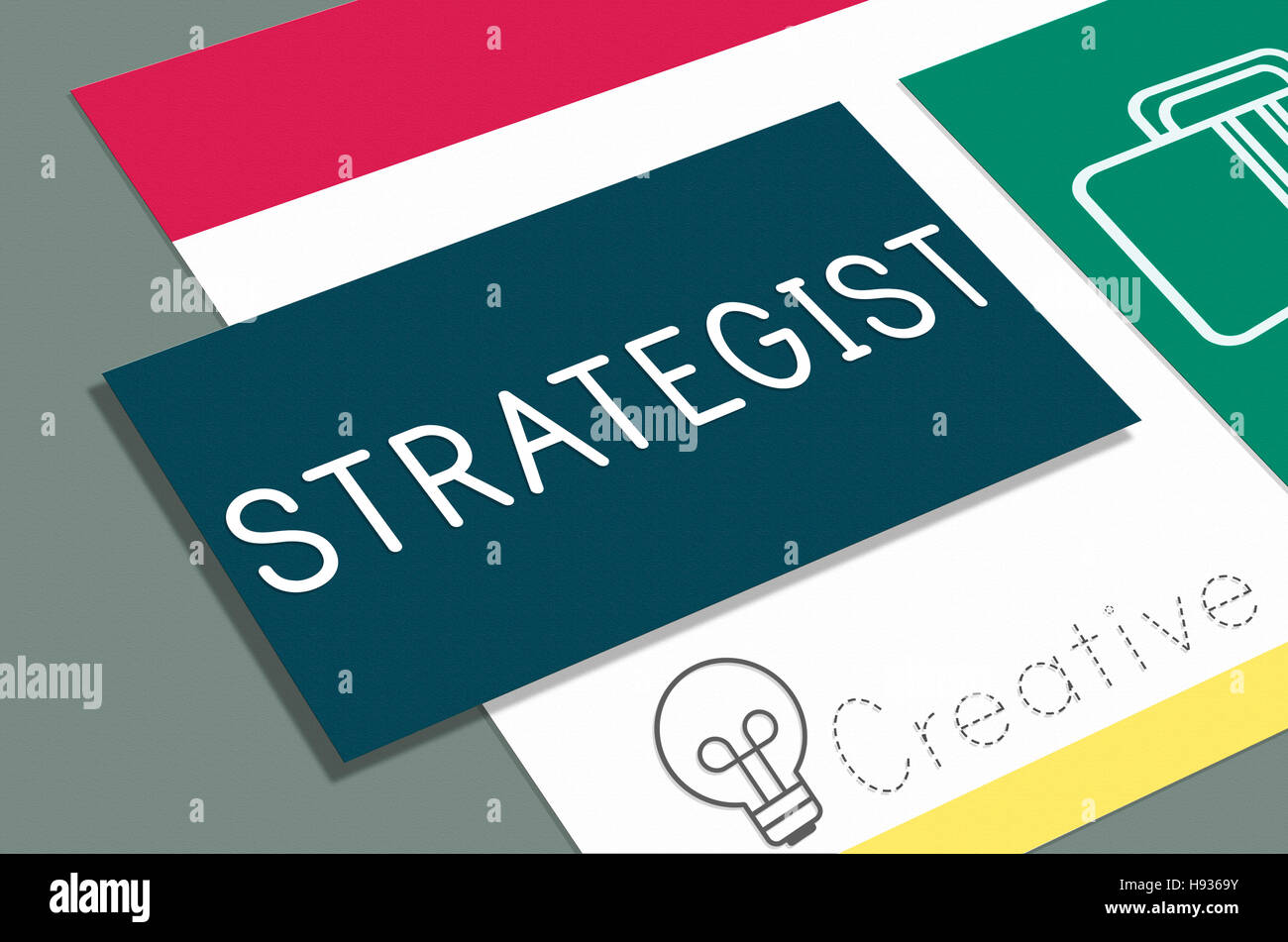El estratega estrategias tácticas visión concepto Foto de stock