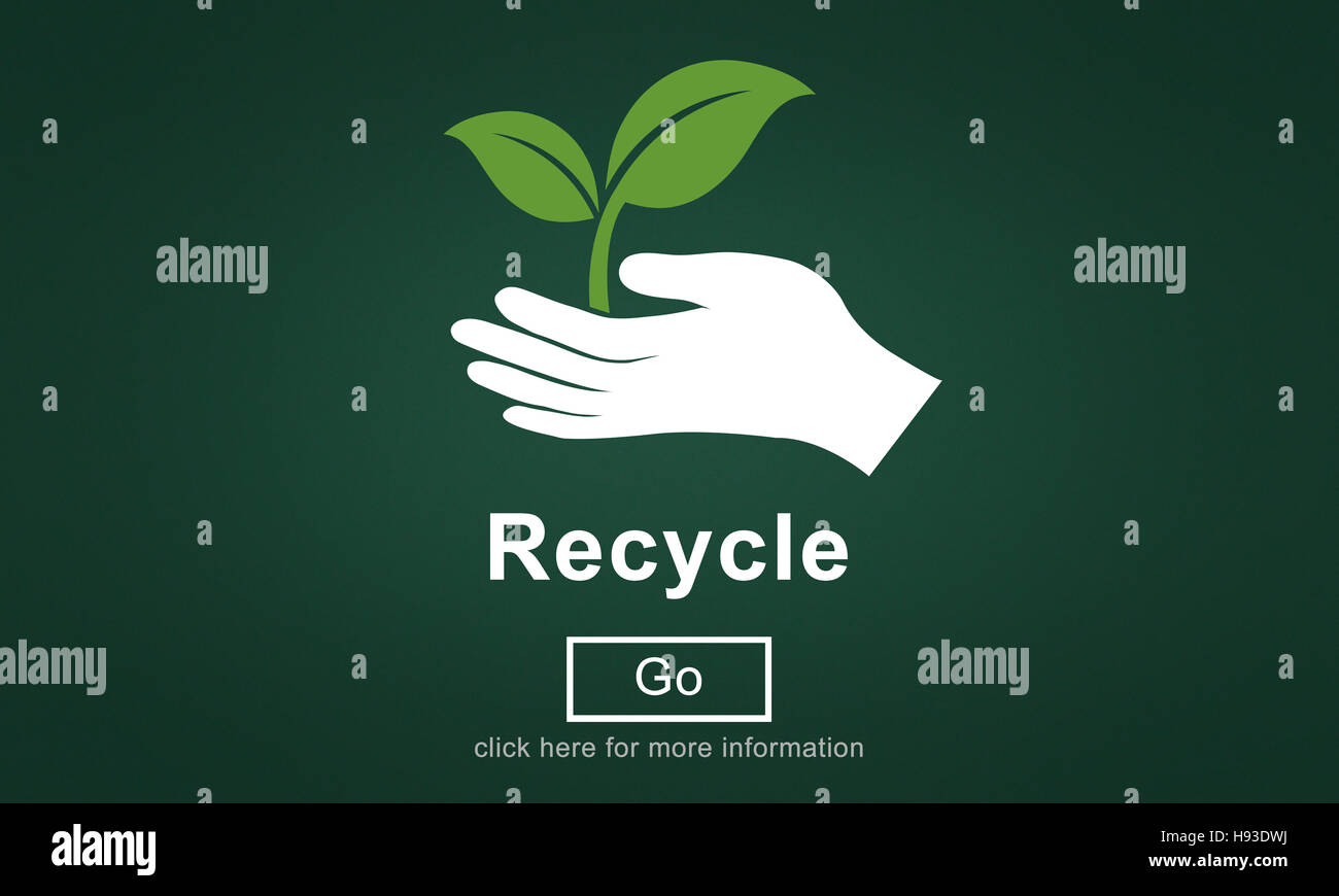 Reciclar reutilizar Reducir el concepto de ecosistema Foto de stock