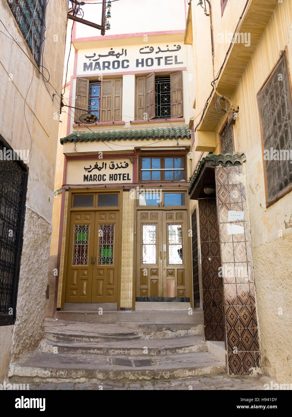 Edificios antiguos en la ciudad imperial de Meknes, Marruecos, Norte de África Foto de stock