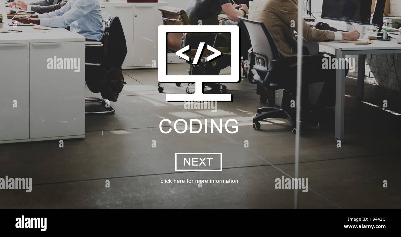 Algoritmo de codificación CSS en línea Sitio web Concepto de programación Foto de stock