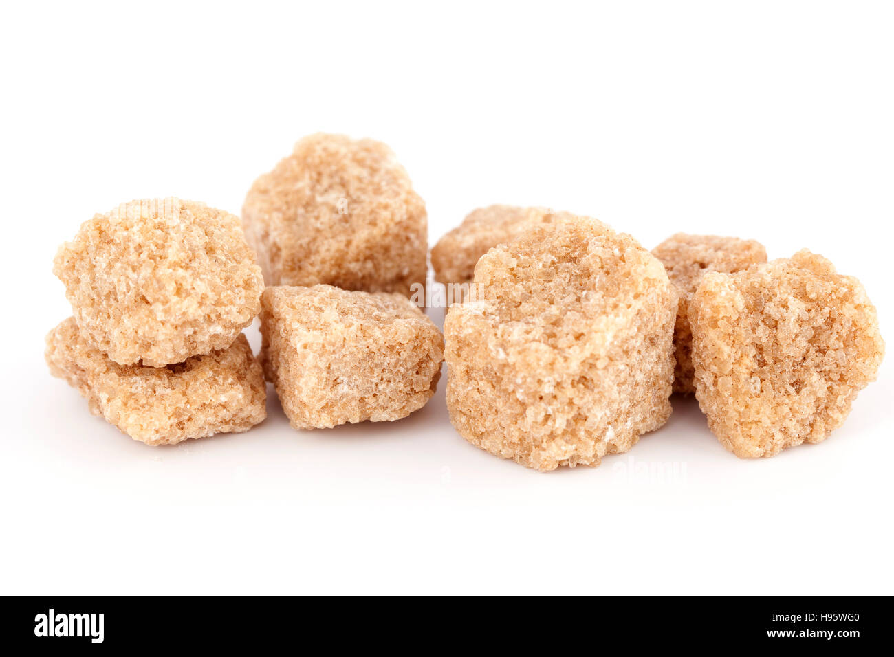 Brown Sugar en los tobillos sobre fondo blanco. Foto de stock