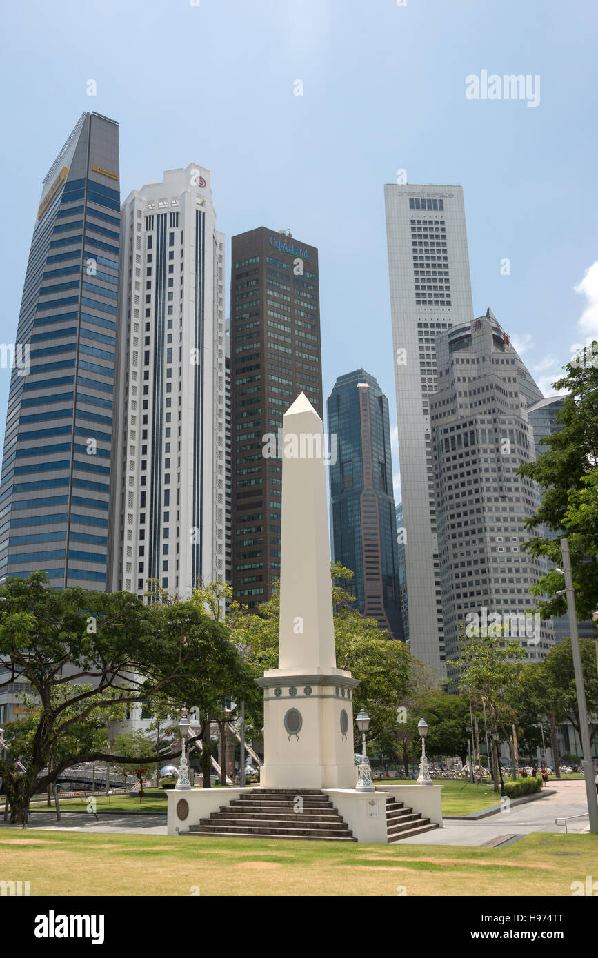 CBD rascacielos de Empress Place, el distrito cívico, Isla de Singapur, Singapur Foto de stock