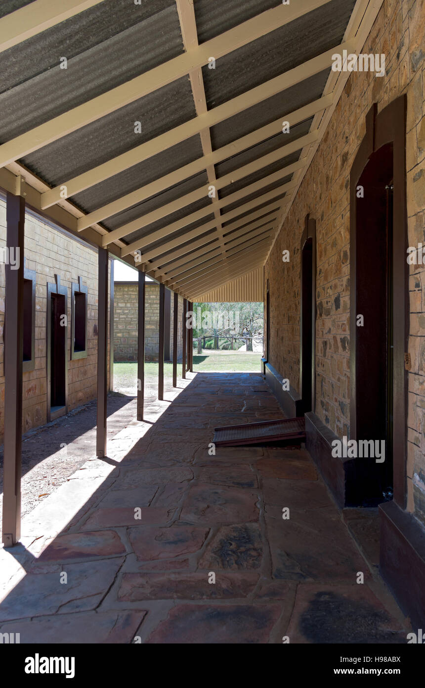 Jefe de estación residencia en la histórica estación de telégrafo en Alice Springs, Australia Foto de stock