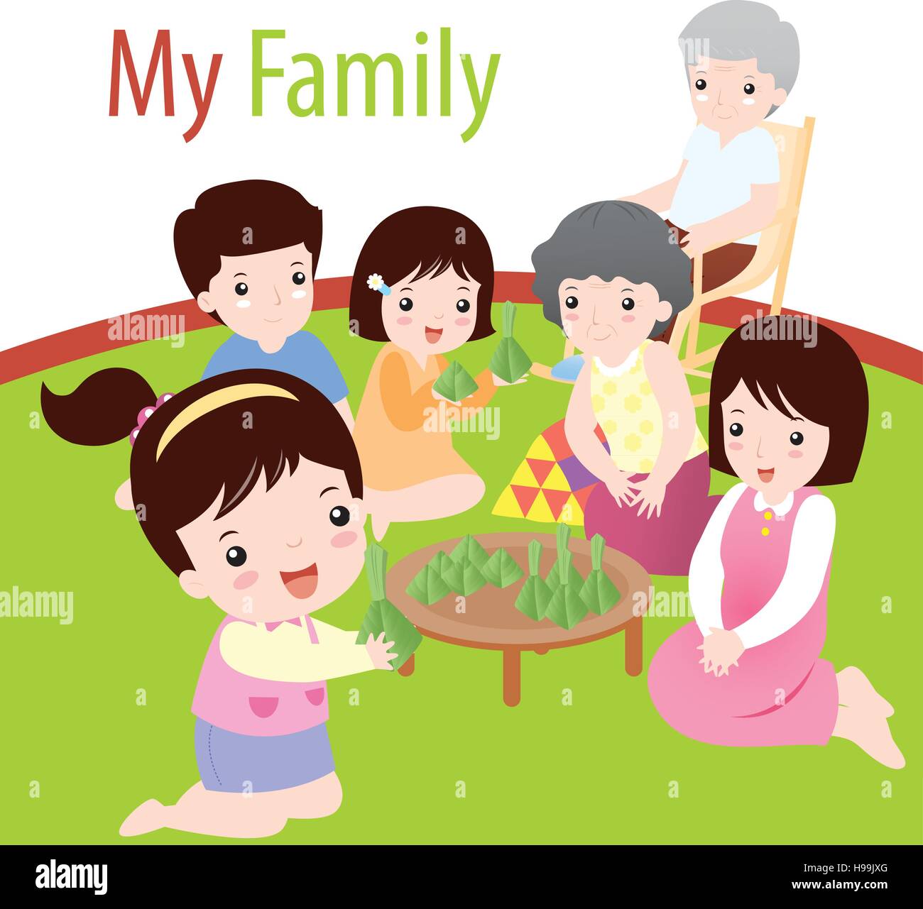 Ilustraci n Vectorial De Mi Familia Imagen Vector De Stock Alamy