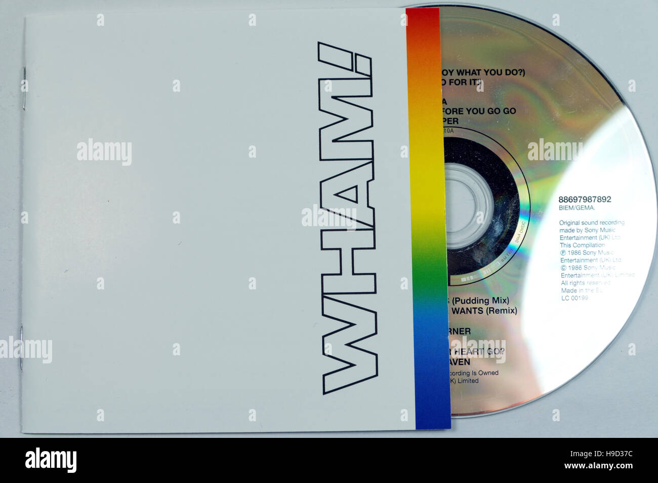 Álbum Wham,disco compacto. Foto de stock