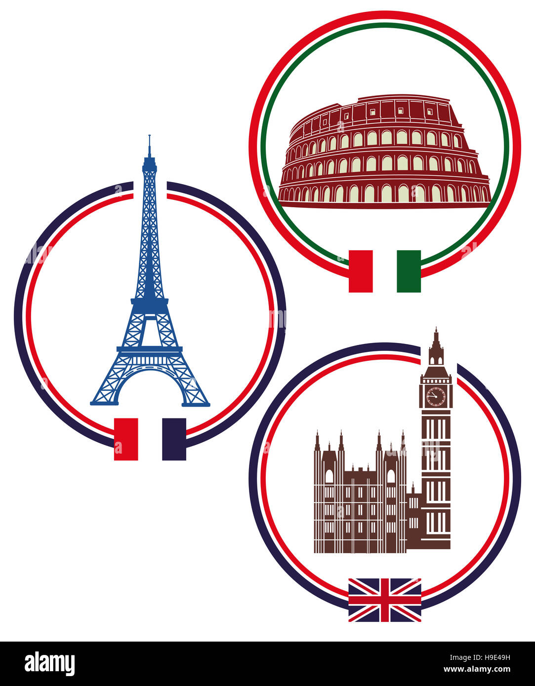 Las ciudades de Europa, París, Roma, Londres, Inglaterra Fotografía de  stock - Alamy