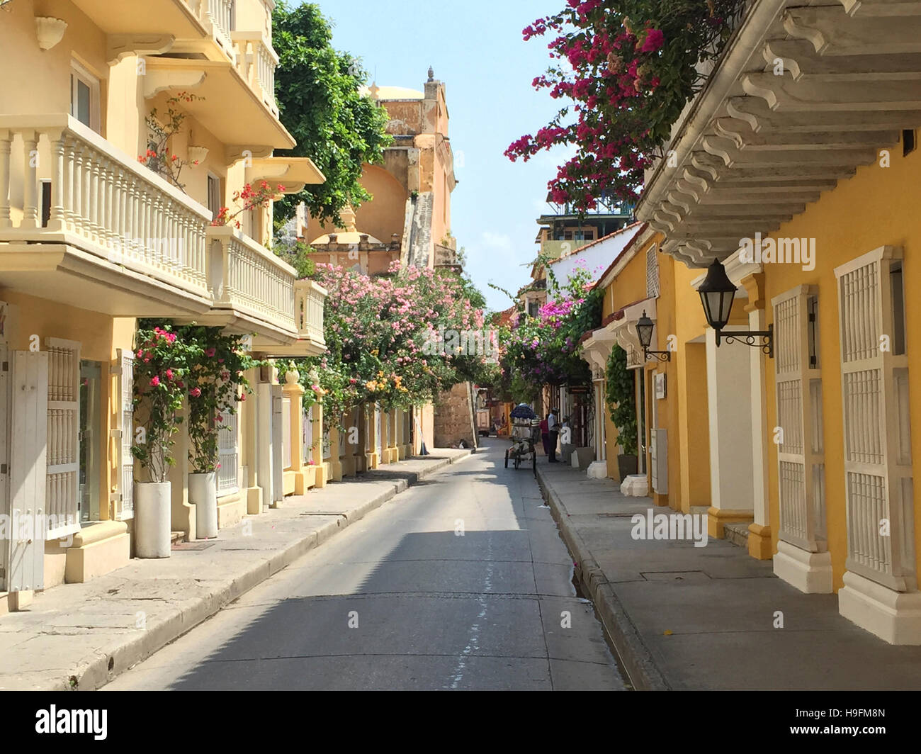 La arquitectura colonial de Cartagena de Indias, Colombia Foto de stock