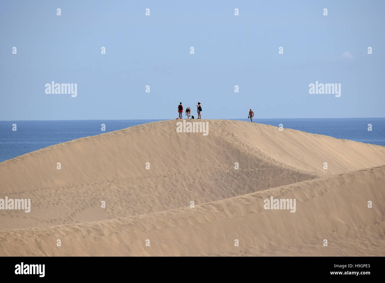 Las dunas de Maspalomas, Gran Canaria, Islas Canarias Foto de stock