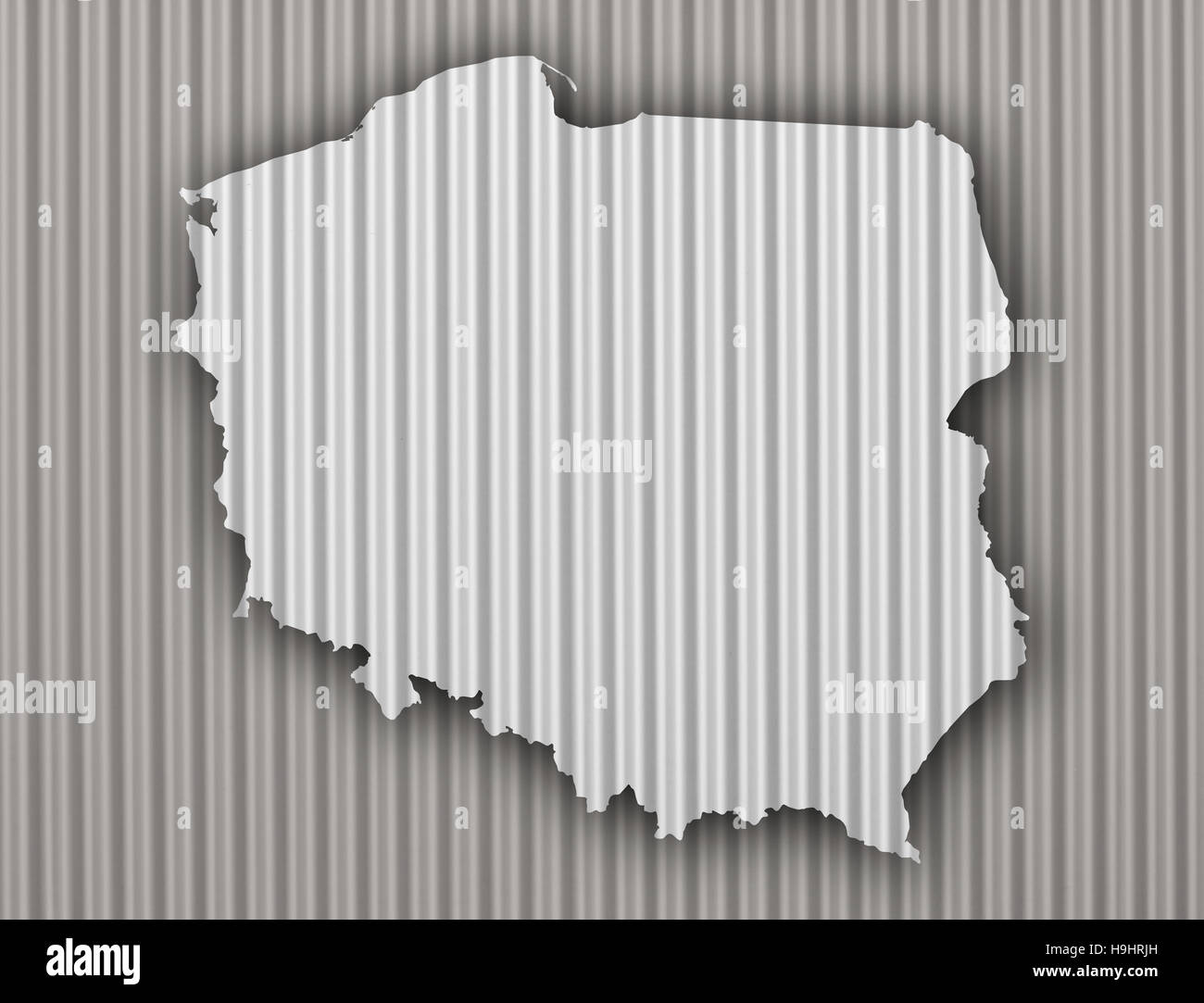 Mapa de Polonia Foto de stock