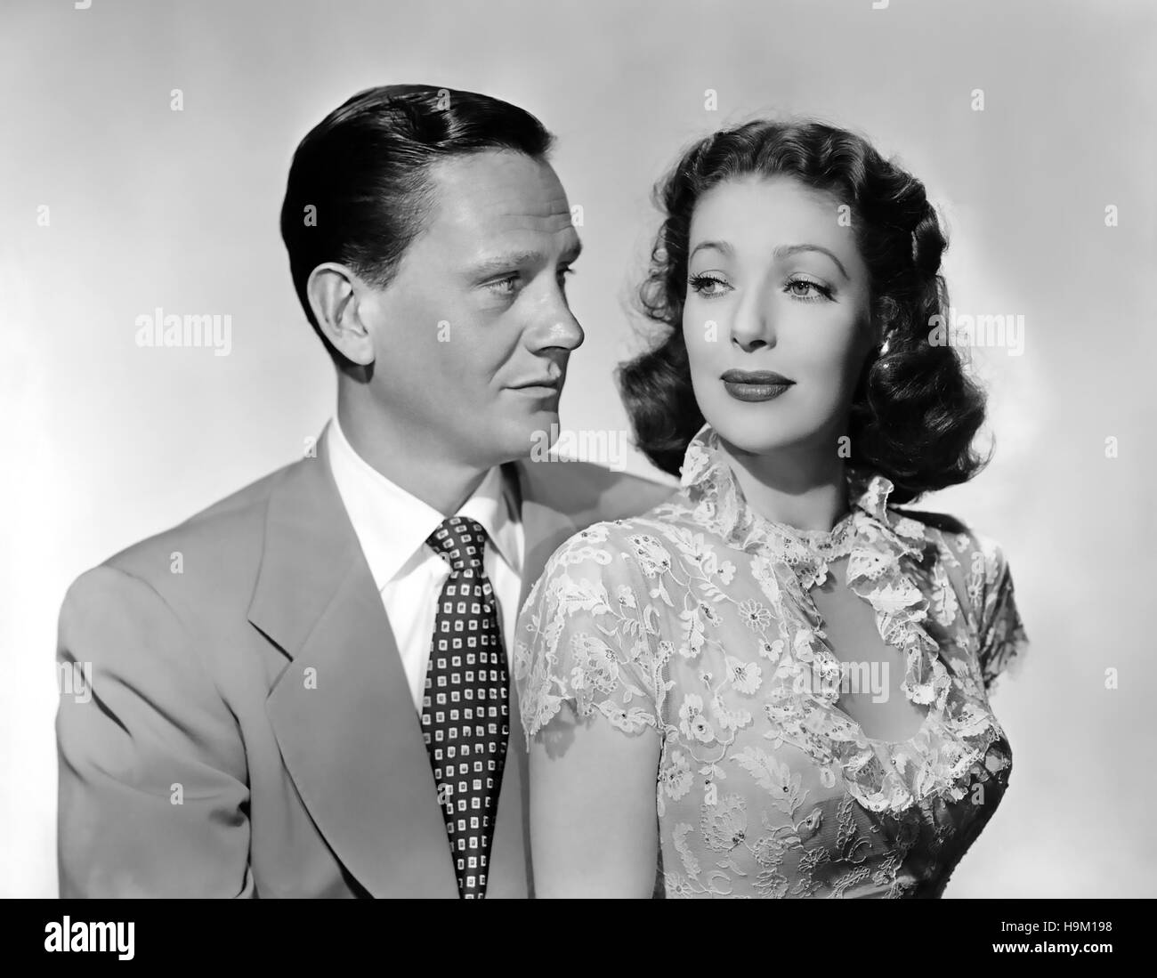 Los acusados de 1949 Paramount Pictures Film con Loretta Young y Wendell Corey Foto de stock