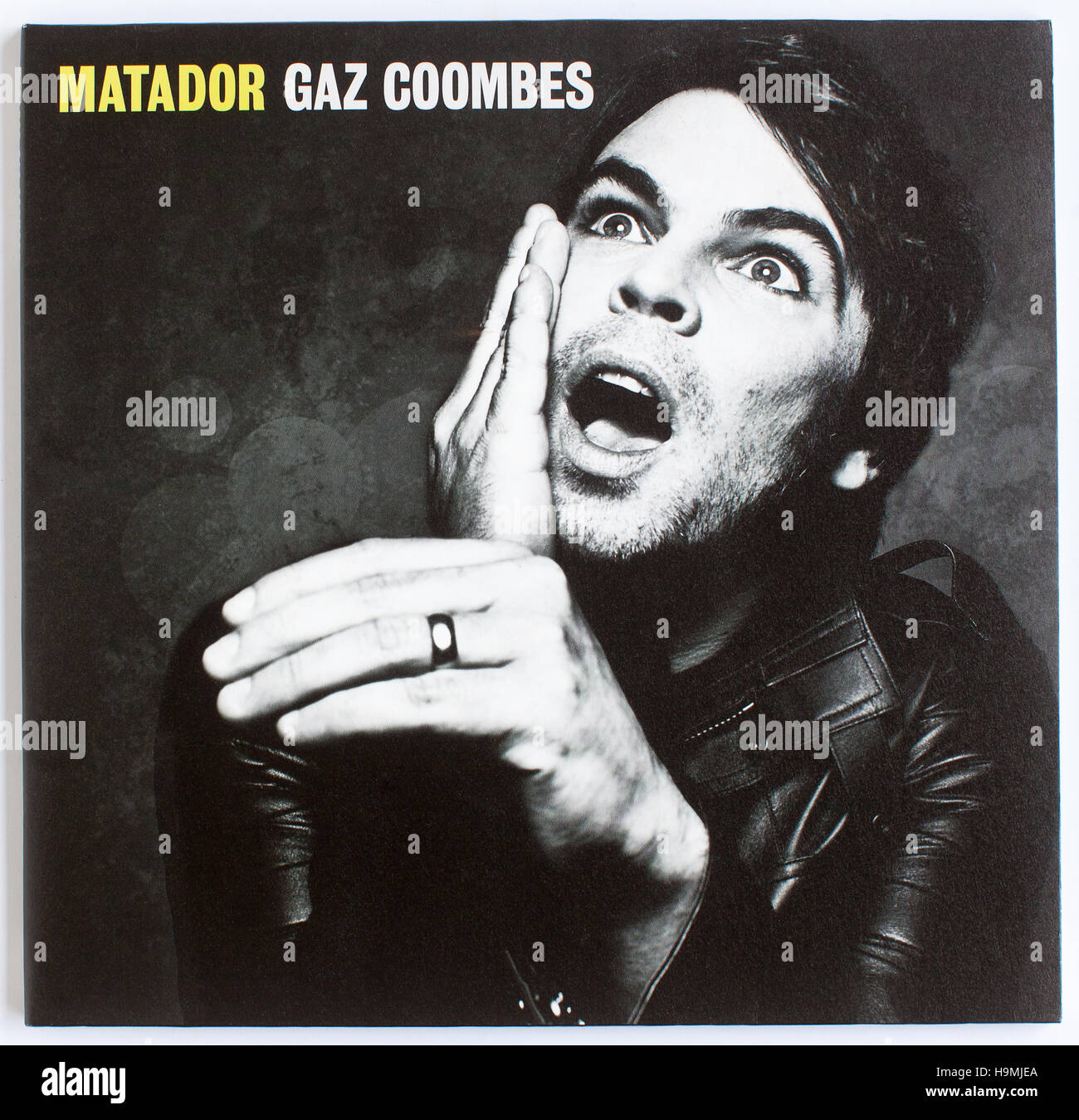Portada de 'Matador', álbum de 2015 de Gaz Coombes en Caroline Records - sólo uso editorial Foto de stock