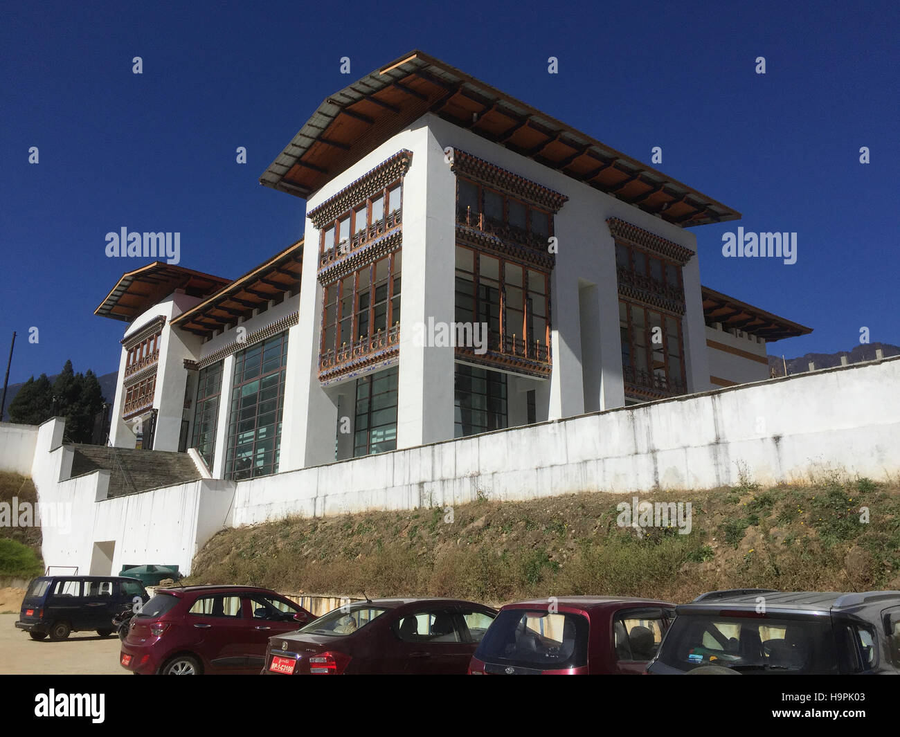 Bhután museo textil nacional en la capital, Thimphu. Foto Tony Gale Foto de stock