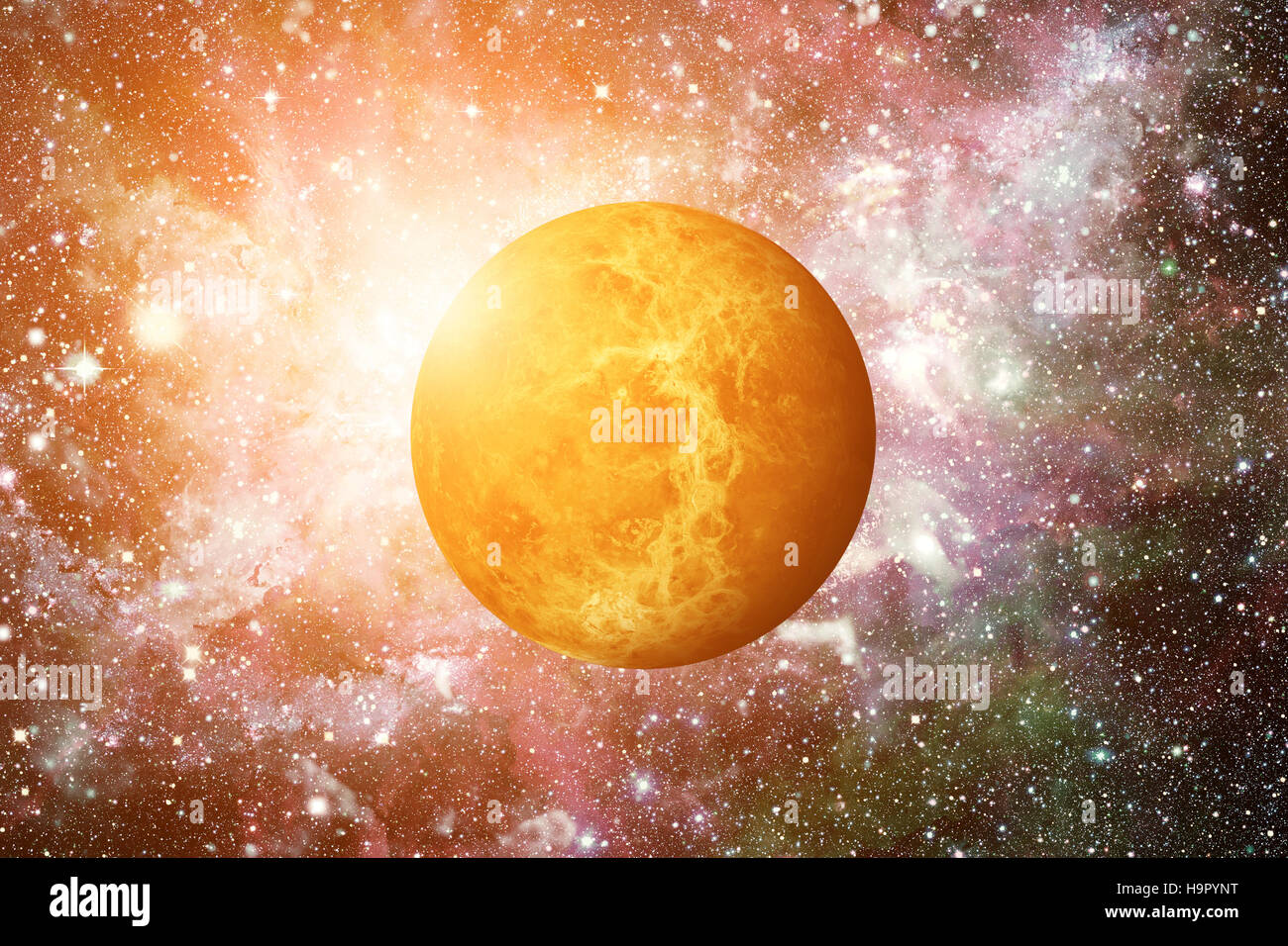 El planeta Venus. Los elementos de esta imagen proporcionada por la NASA. Foto de stock