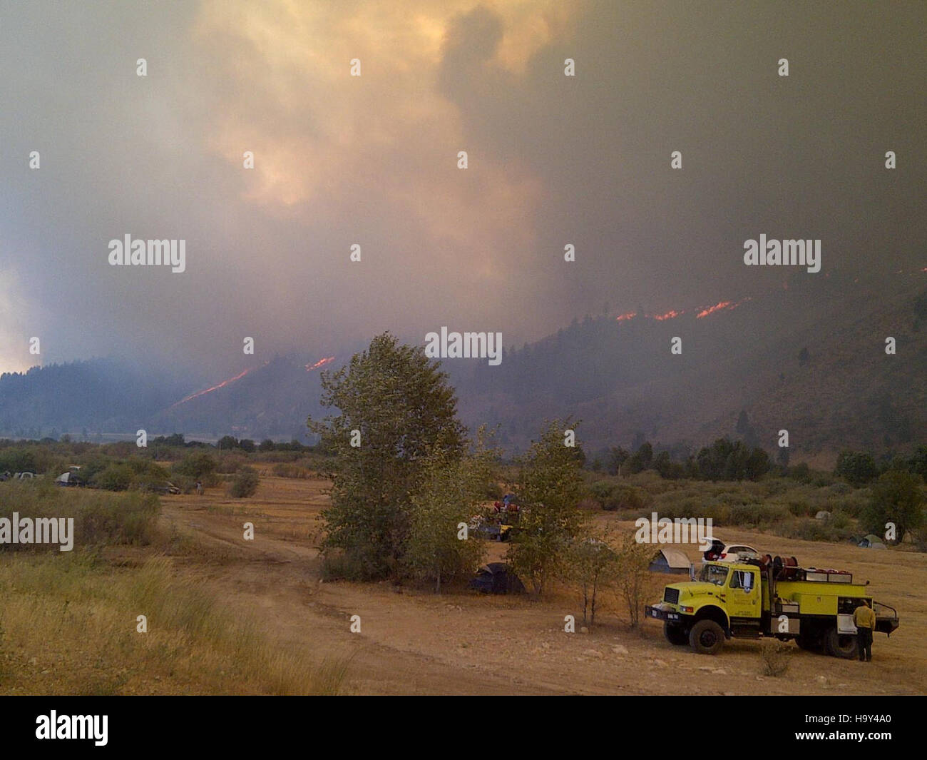 Elk complejo fuego Incendios Forestales Foto de stock