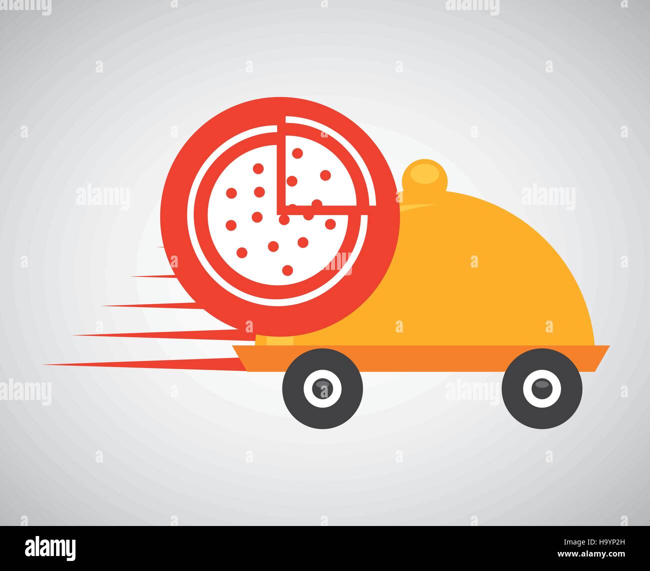 Entrega rápida comida pizza ilustración vectorial EPS 10 Ilustración del Vector