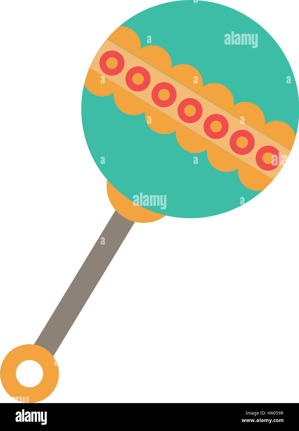 Maraca bebé icono aislado Imagen Vector de stock - Alamy