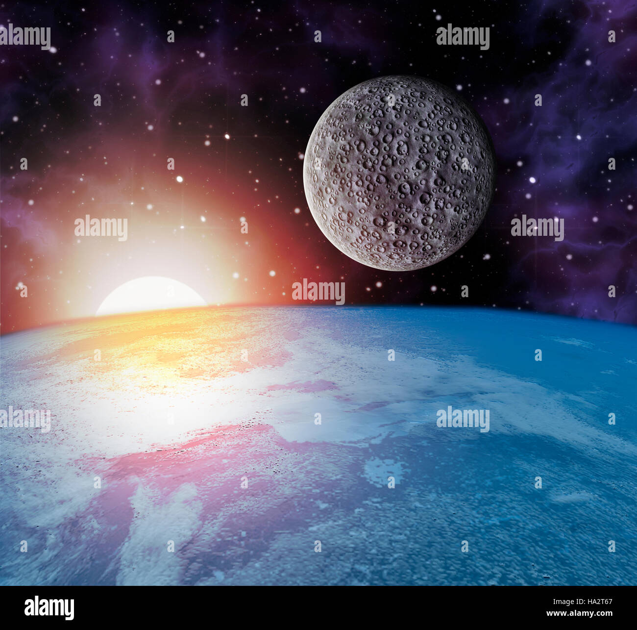 Espacio Tierra Luna Sol Fotos E Imágenes De Stock Alamy
