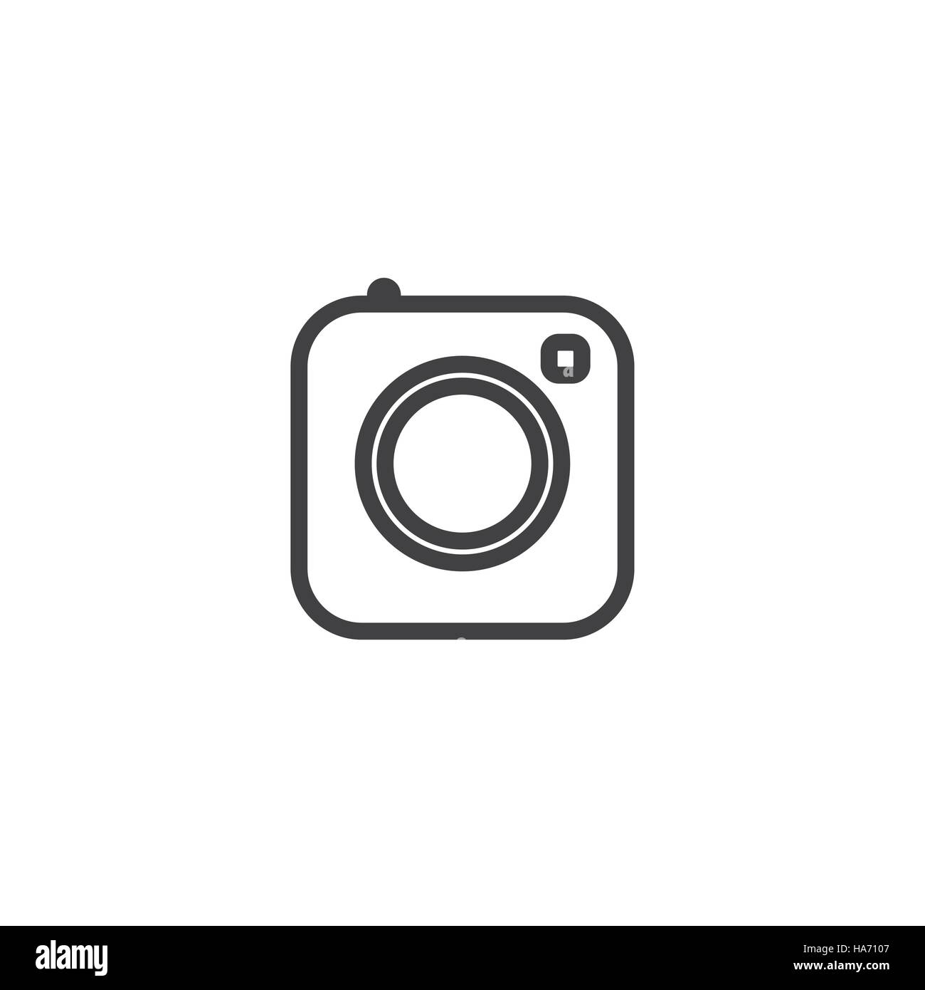 Icono de medios sociales, cámara fotográfica instagram iconos Imagen Vector  de stock - Alamy