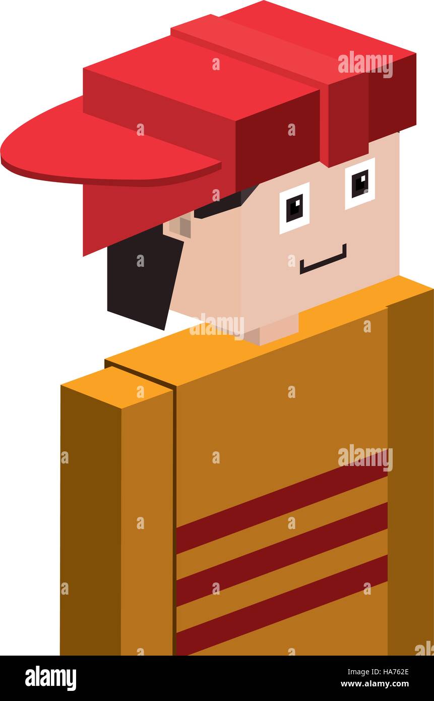 Lego bombero de medio cuerpo con casco ilustración vectorial Imagen Vector  de stock - Alamy