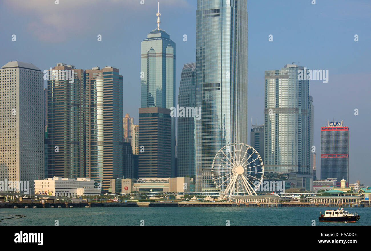 China, Hong Kong, distrito Central, horizonte, Foto de stock
