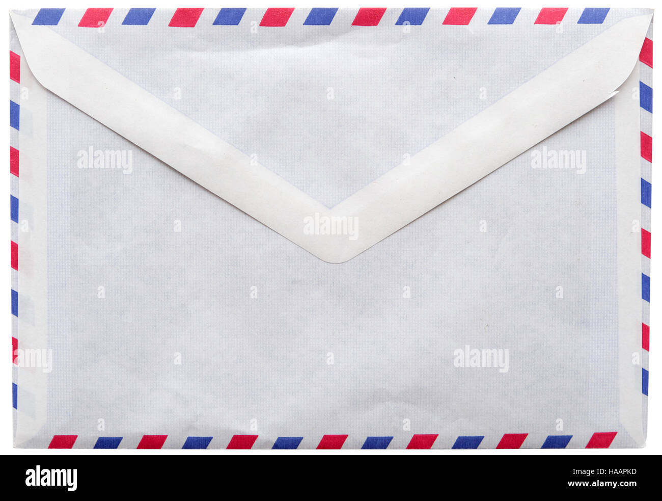 Vintage de sobres de correo aéreo aislado sobre fondo blanco. Foto de stock
