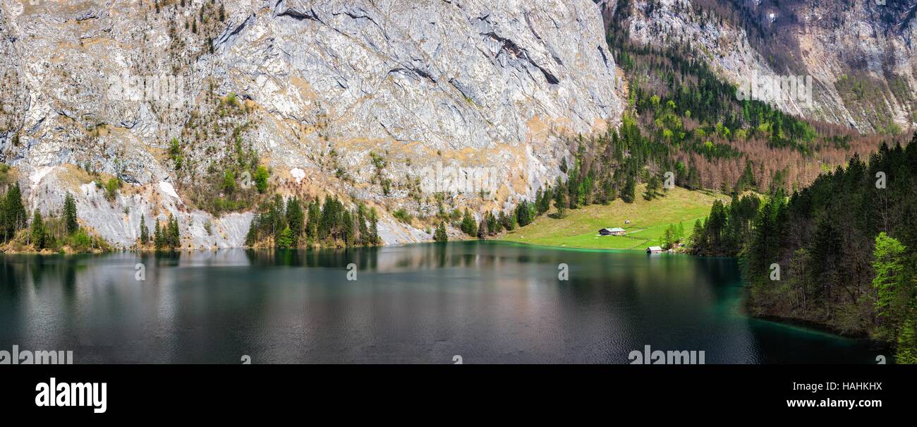 Lago Obersee. Bavaria, Alemania Foto de stock