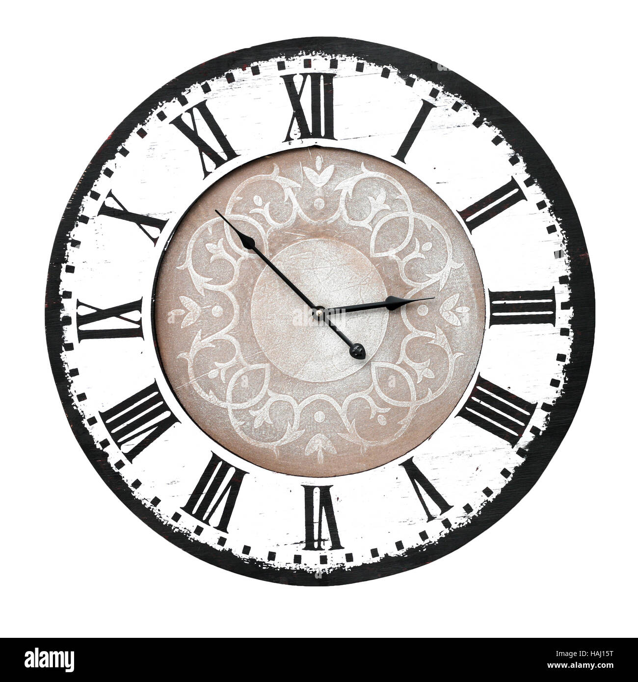 https://c8.alamy.com/compes/haj15t/vintage-reloj-de-pared-con-numeros-romanos-haj15t.jpg