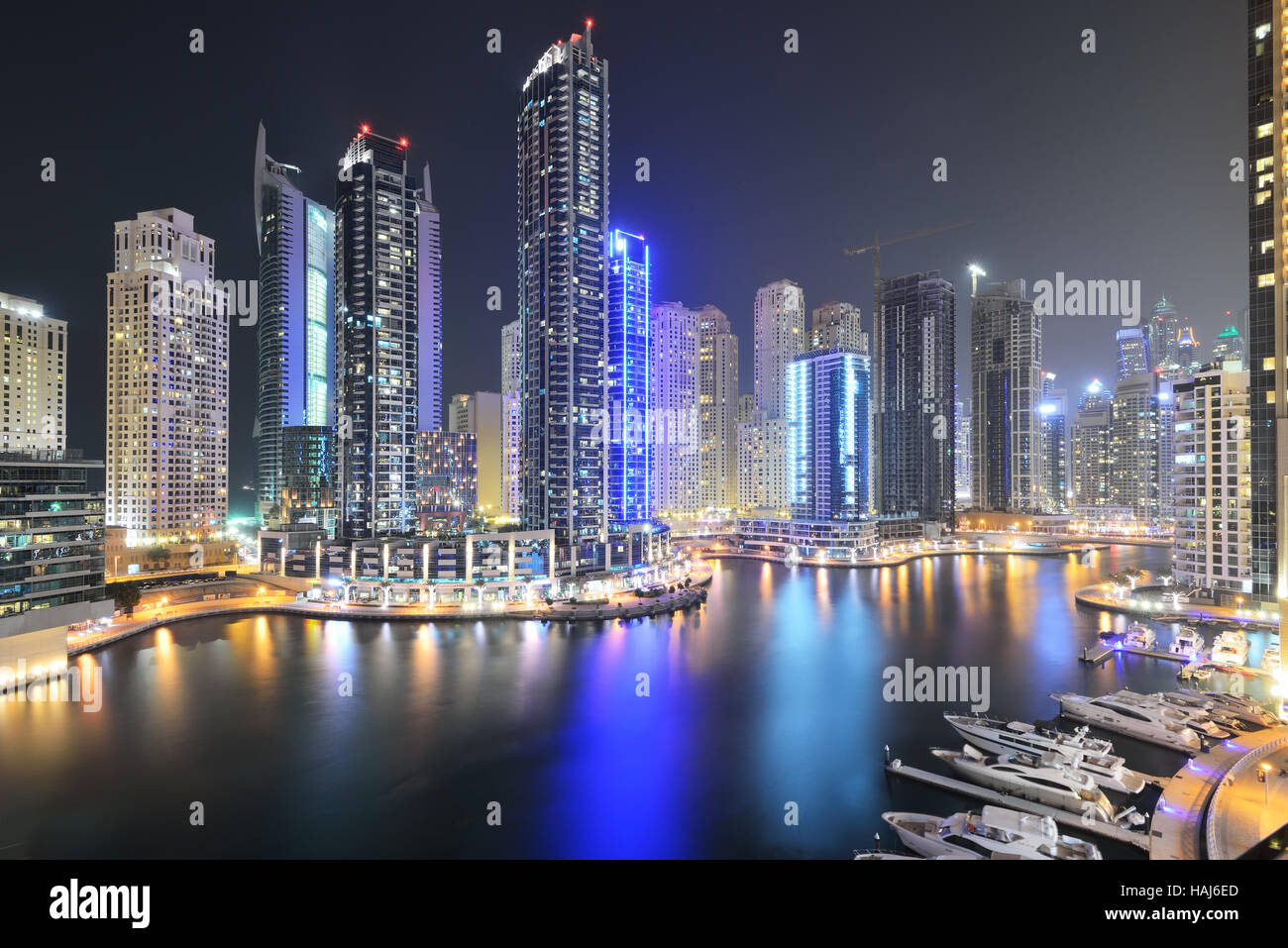 Puerto deportivo de Dubái Foto de stock