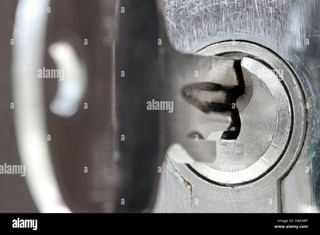 Foto de la cerradura de la puerta de cerradura con llave Foto de stock