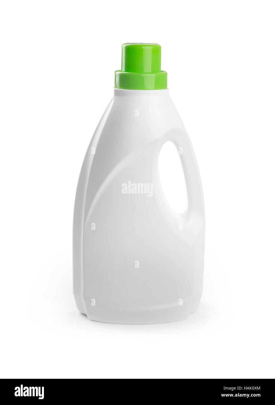 Botella de detergente en blanco aislado sobre fondo blanco. Foto de stock