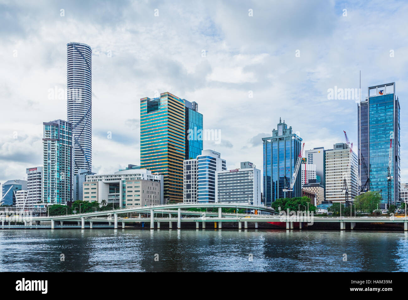 Brisbane, Queensland, Australia del paisaje urbano, visto desde la orilla sur Foto de stock