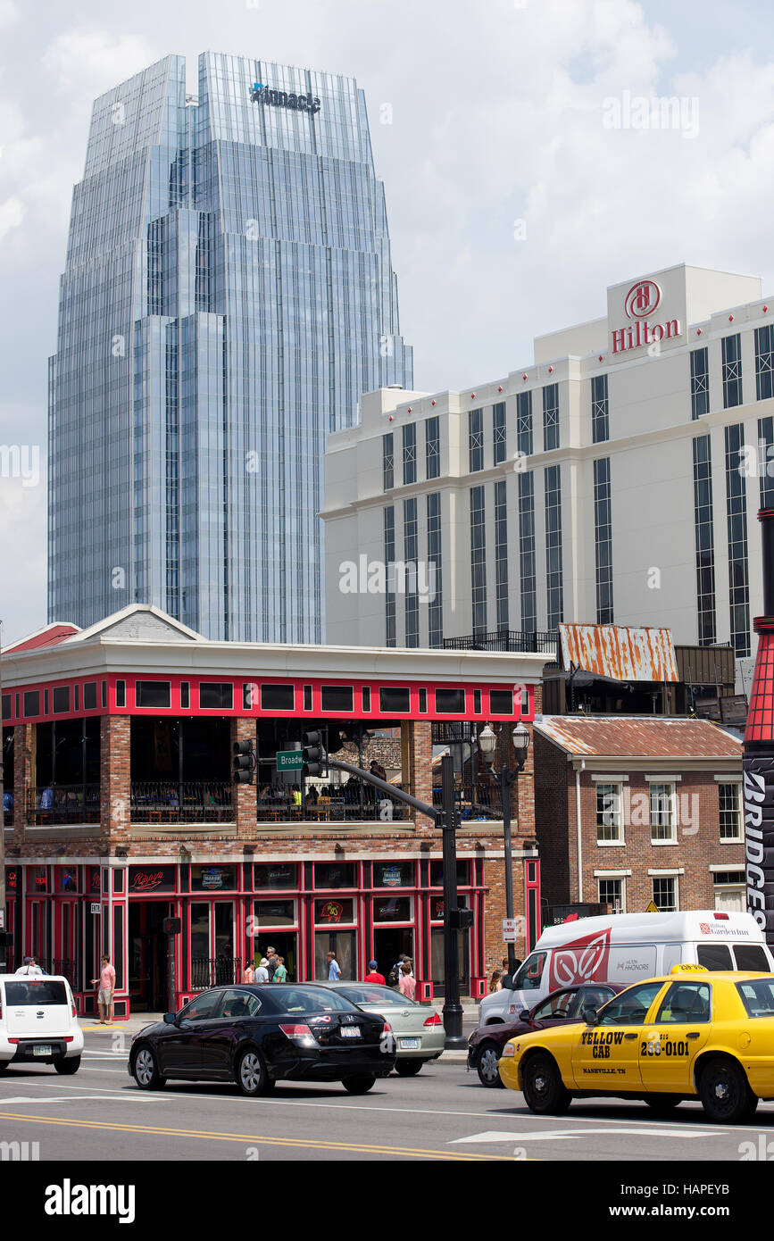 Rippy's Bar & Grill en Broadway, del centro de la ciudad de Nashville, Tennessee, EE.UU. Foto de stock