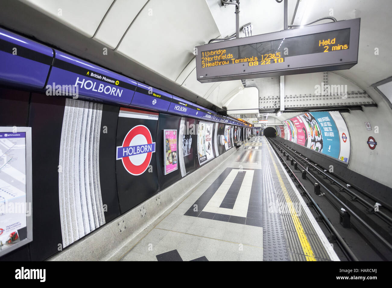 La estación de metro de metro Holborn de Londres Fotografía de stock