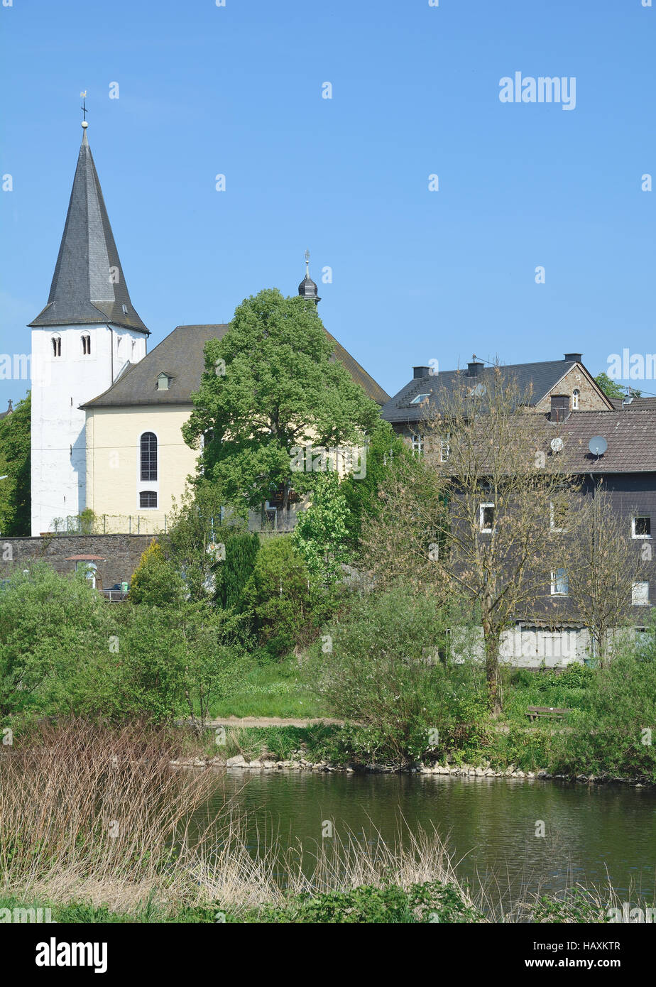 Rosbach en el Río Sieg, Alemania Foto de stock