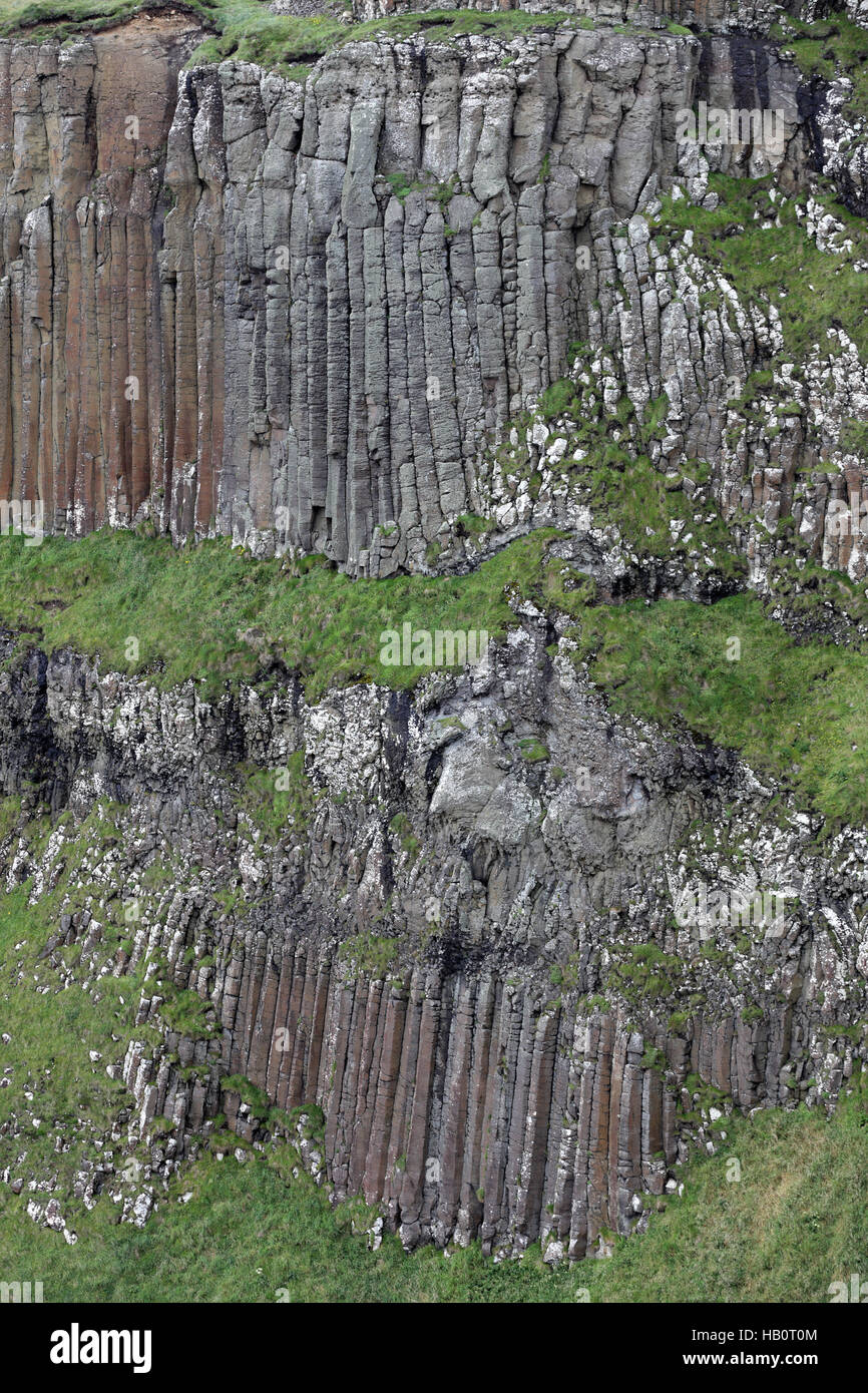 Columnas de basalto de Giant's Causeway, Ulster GB Foto de stock