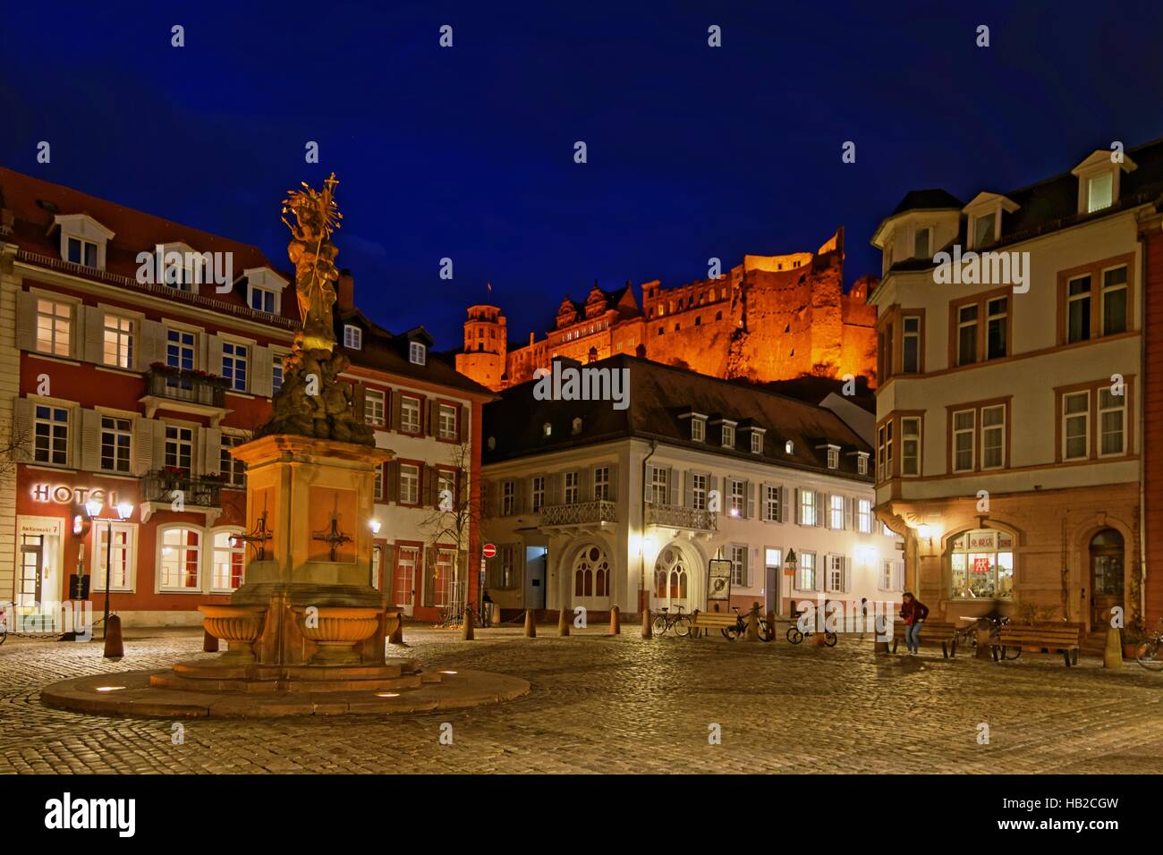 Heidelberg Kornmarkt Foto de stock