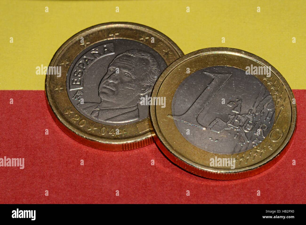 Spanisch monedas de euro Foto de stock