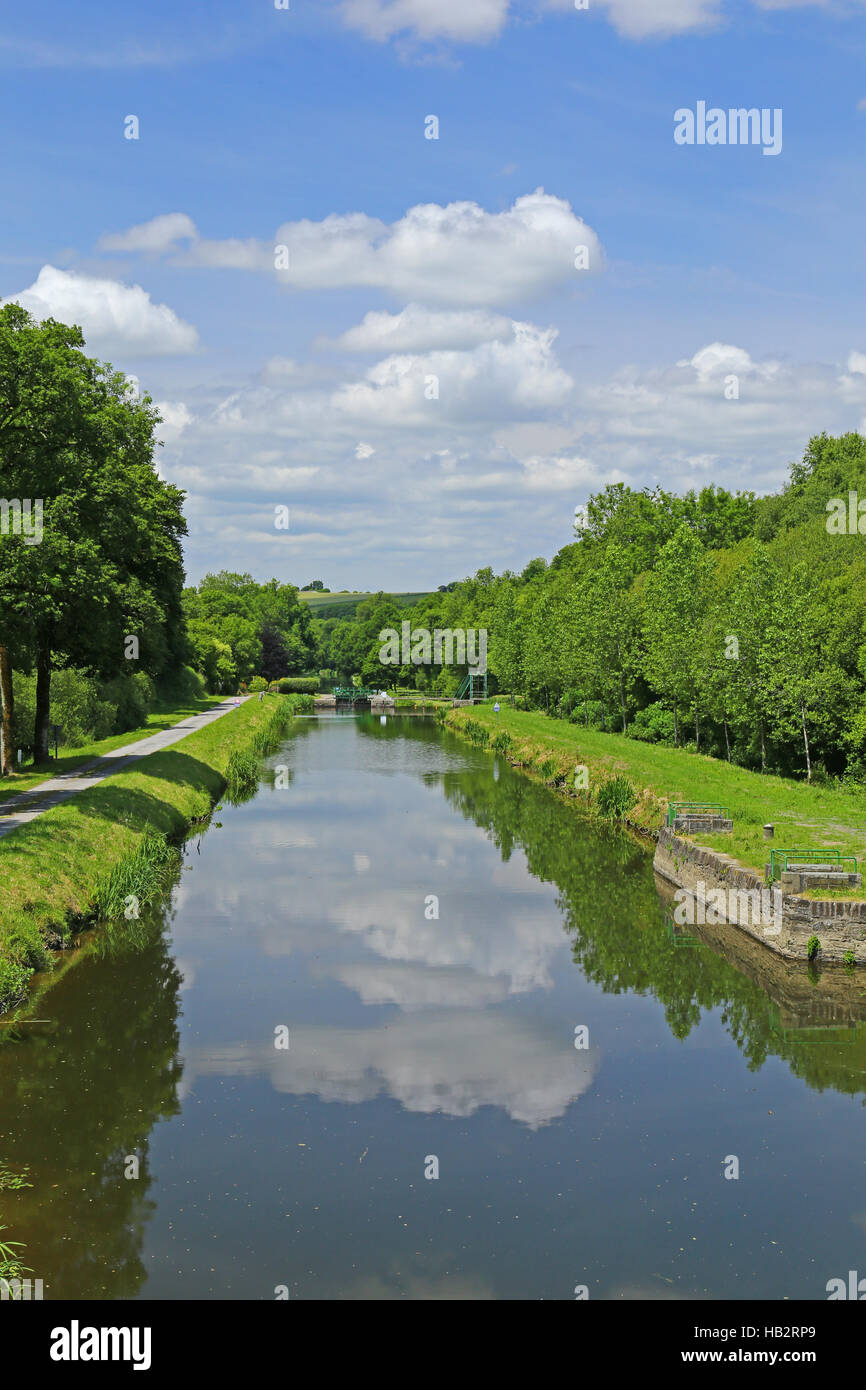 Canal Nantes-Brest, Francia Foto de stock