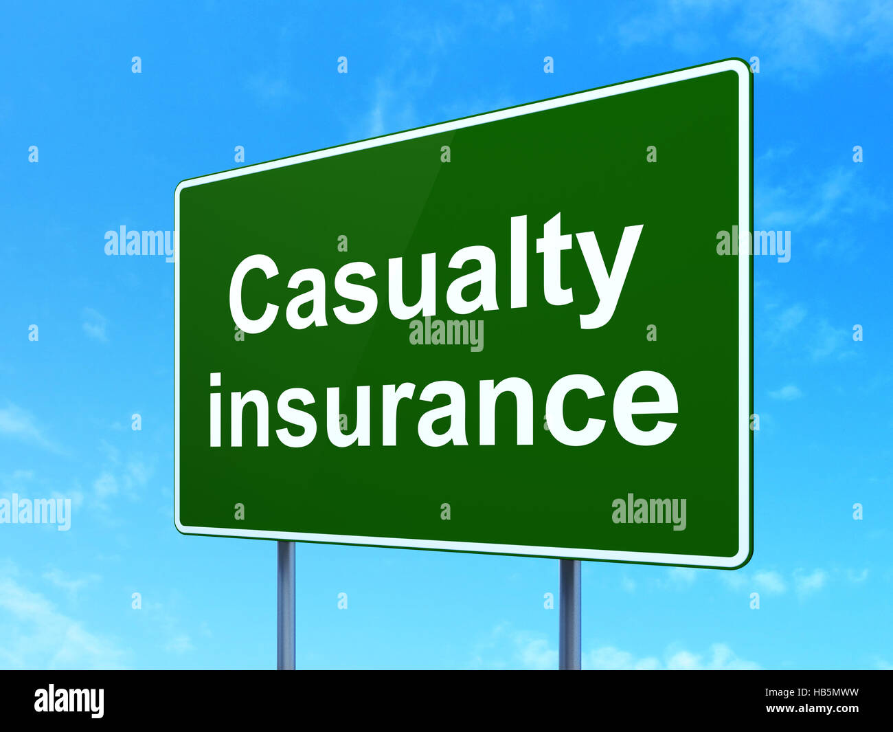 Concepto de seguros: seguro contra accidentes en carretera fondo signo Foto de stock