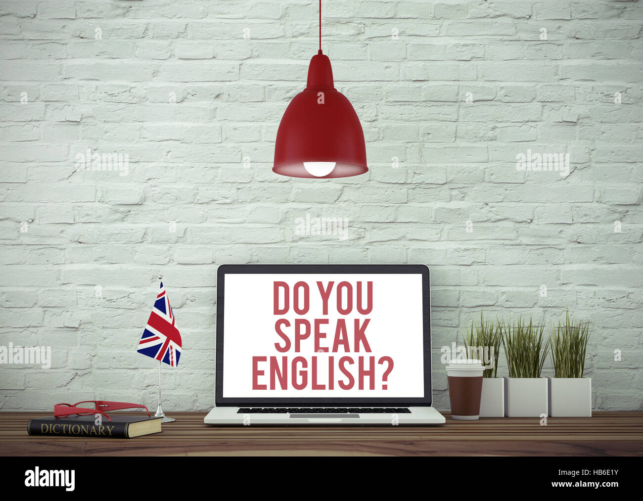 ¿Habla usted inglés? Foto de stock