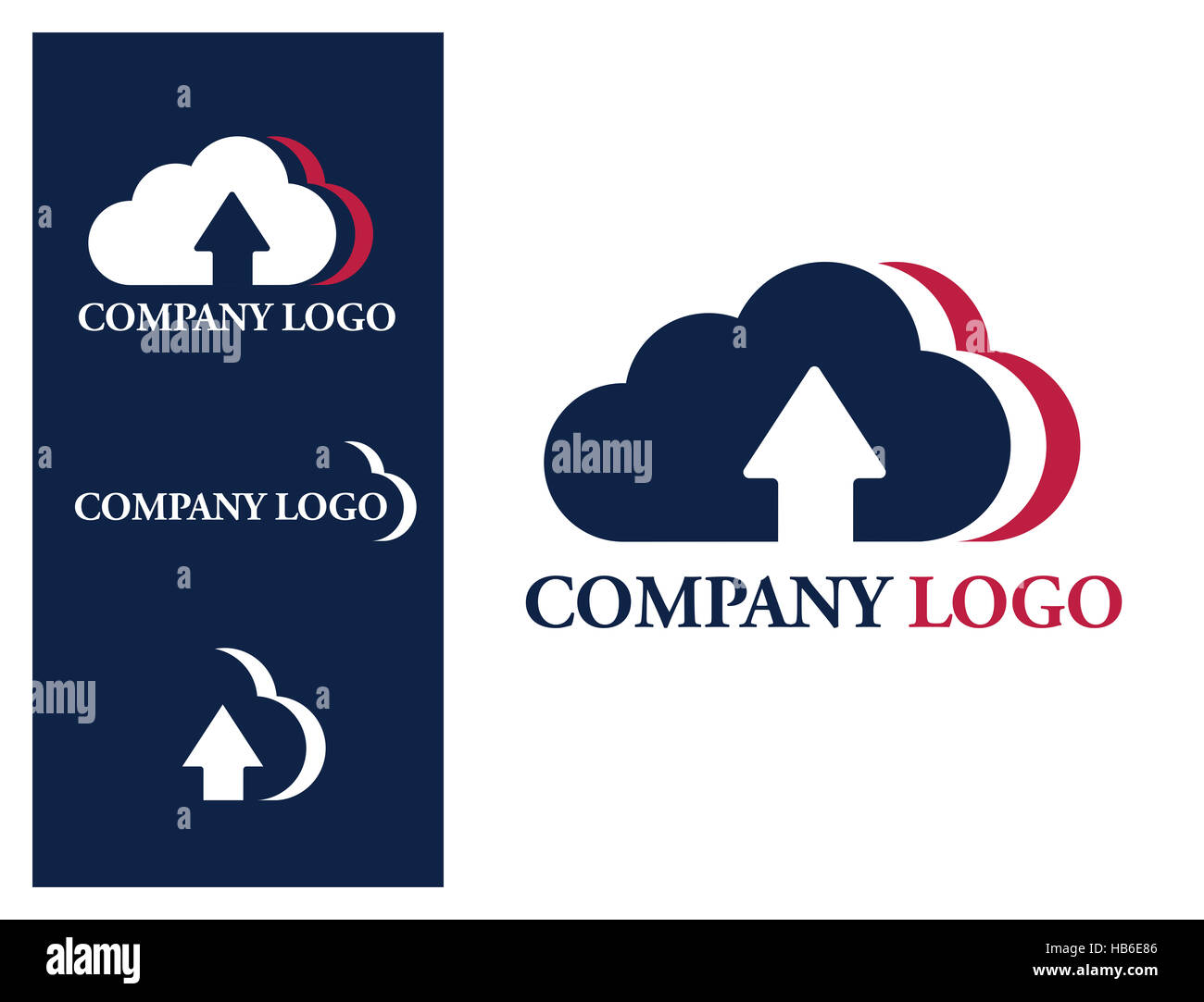 Elemento de diseño de logotipo empresa cloud Foto de stock