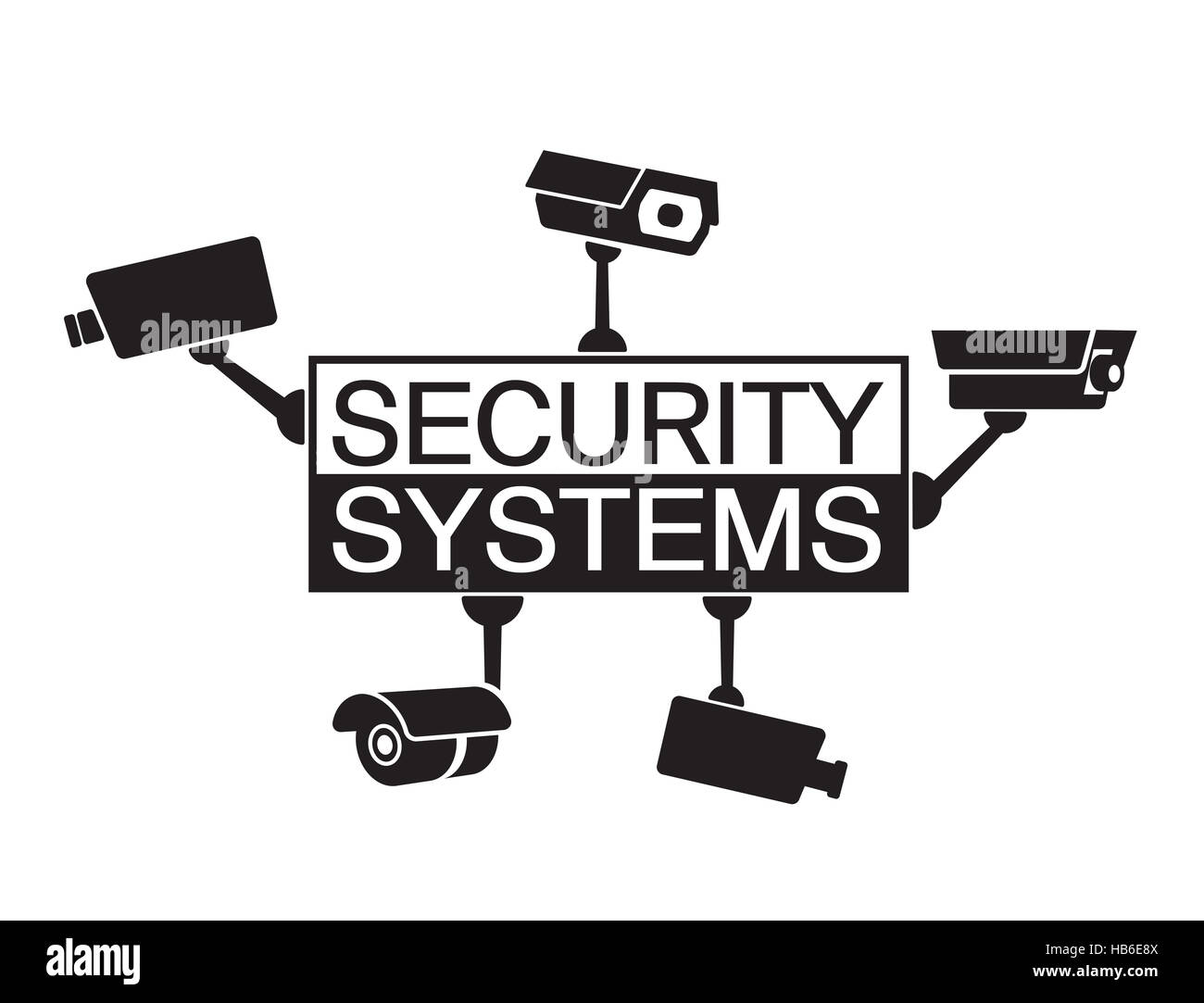 Los sistemas de seguridad de los elementos de diseño de logotipo Foto de stock