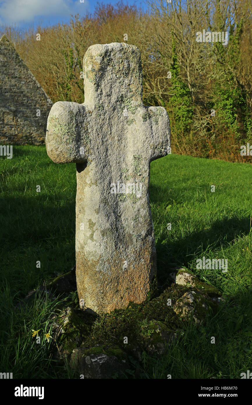 Cruz de piedra Foto de stock