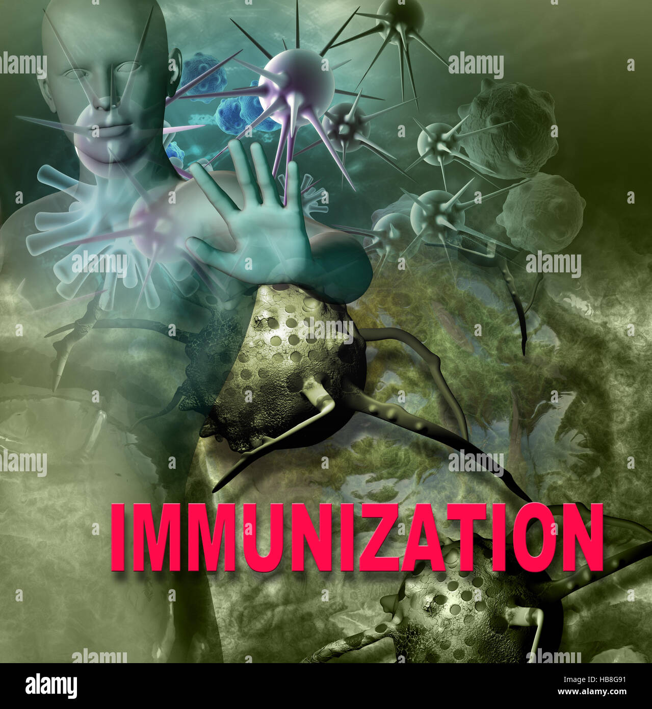 La inmunidad contra las enfermedades Foto de stock